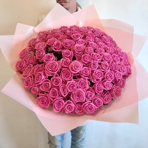 Монобукет из розовых роз - 101 Роза