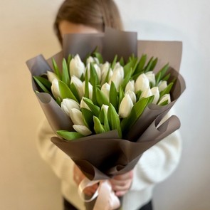 Букет - Белые тюльпаны
