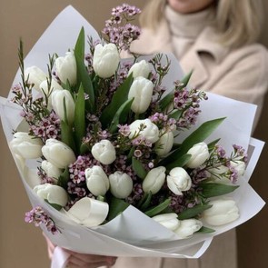 Букет тюльпанов - Белая весна